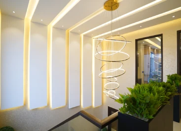 instalacion de iluminacion led en un hotel de logrono